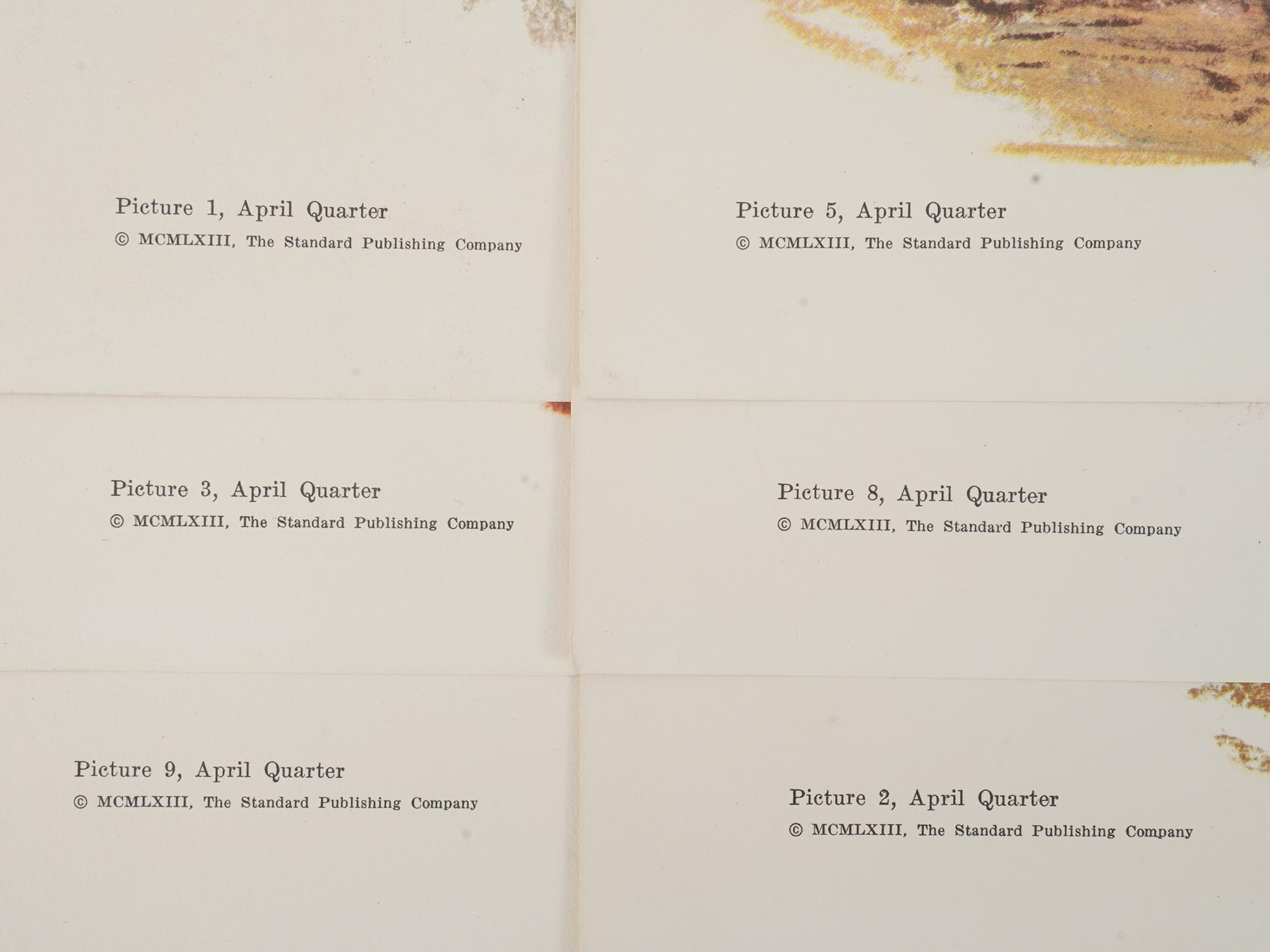 SET OF 1963 APRIL QUARTER LITHOS BY THE STANDARD PIC-3